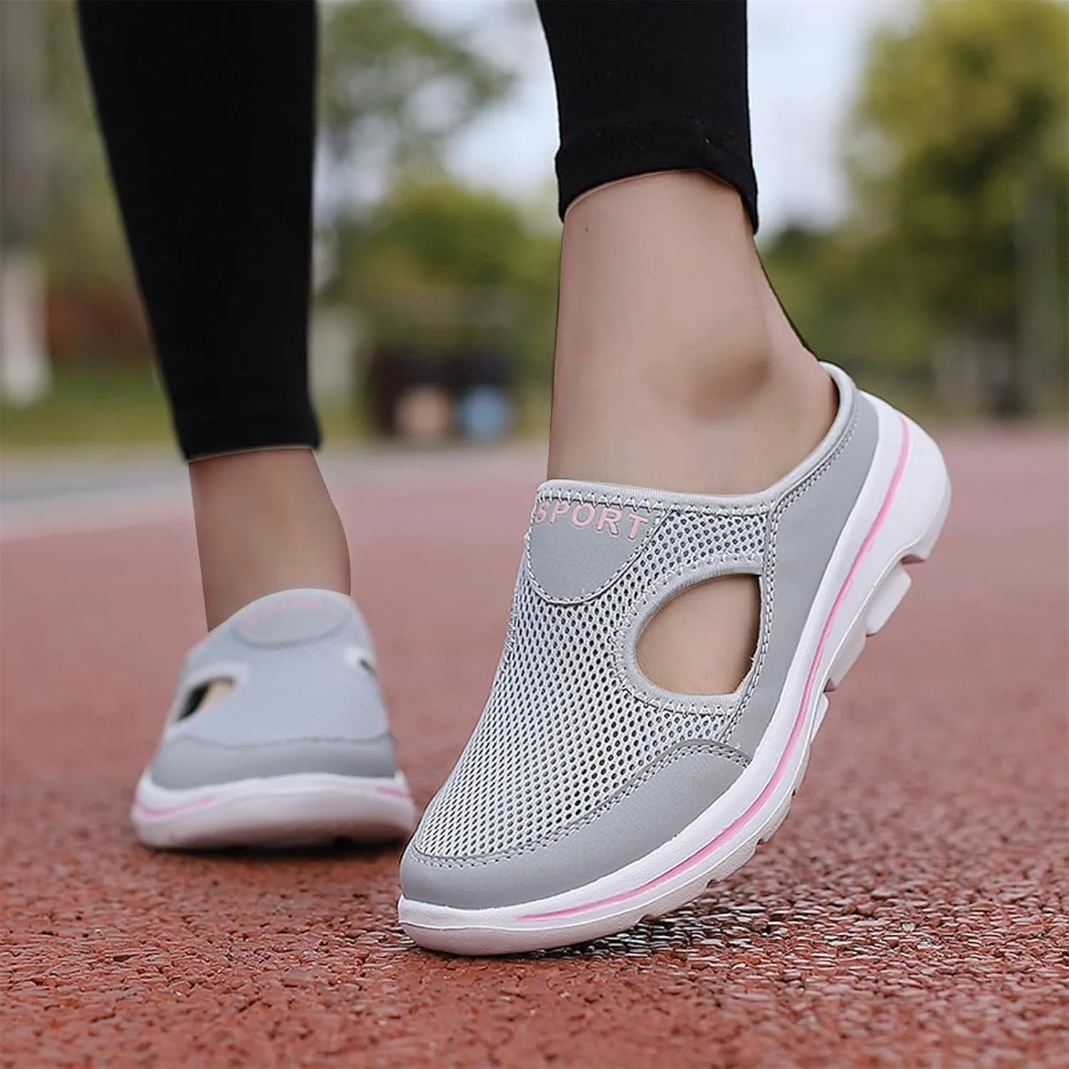 Slip On for Womens&Mens Mules Lightweight Light Open Back Shoes Comfort Orthopedic Walking Shoes Breathable Non Slip Closed Toe Slides Casual Support Slippers Sports Outdoor Sandals Sneakers