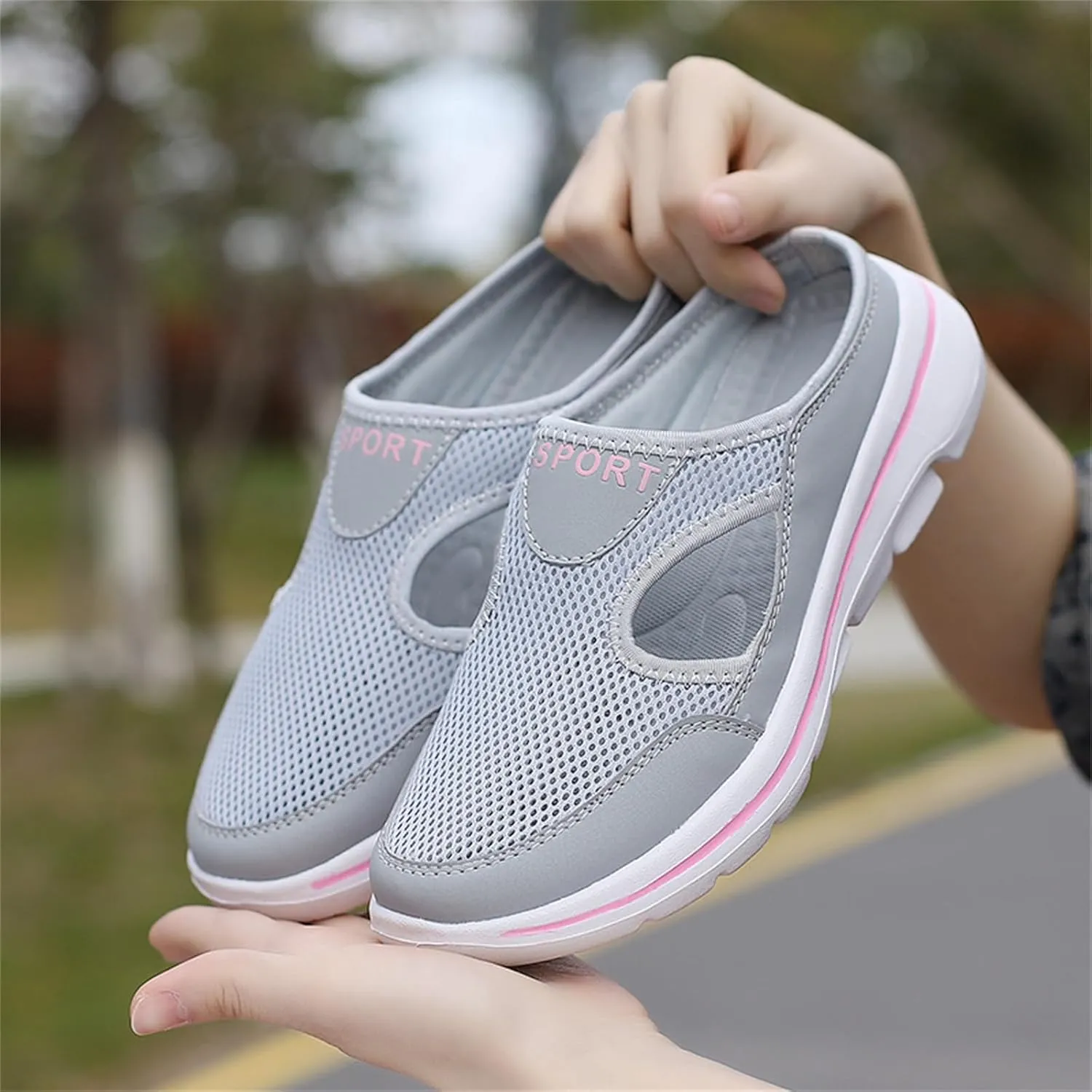 Slip On for Womens&Mens Mules Lightweight Light Open Back Shoes Comfort Orthopedic Walking Shoes Breathable Non Slip Closed Toe Slides Casual Support Slippers Sports Outdoor Sandals Sneakers