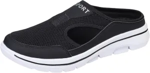 Slip On for Womens&Mens Mules Lightweight Light Open Back Shoes Comfort Orthopedic Walking Shoes Breathable Non Slip Closed Toe Slides Casual Support Slippers Sports Outdoor Sandals Sneakers