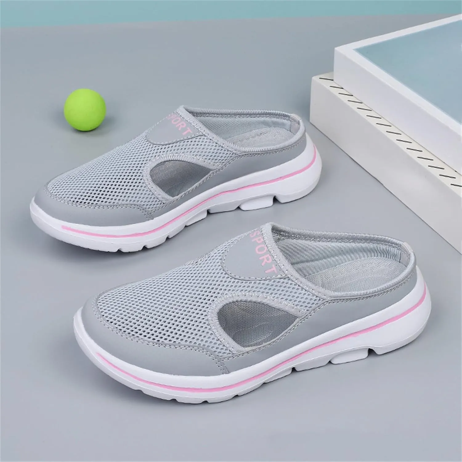 Slip On for Womens&Mens Mules Lightweight Light Open Back Shoes Comfort Orthopedic Walking Shoes Breathable Non Slip Closed Toe Slides Casual Support Slippers Sports Outdoor Sandals Sneakers