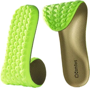 Sneaker Insoles Replacement,Comfortable Sports Shoe Inserts for Men Women Kids,for Shock Absorption and Relieve Foot Pain, Plantar Fasciitis (Women US 10.5-11 Men 9.5-10)