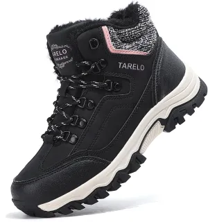 TARELO Womens Snow Boots Waterproof Shoes Winter Warm Fur Lined Non Slip Walking Fashion Hiking Boot