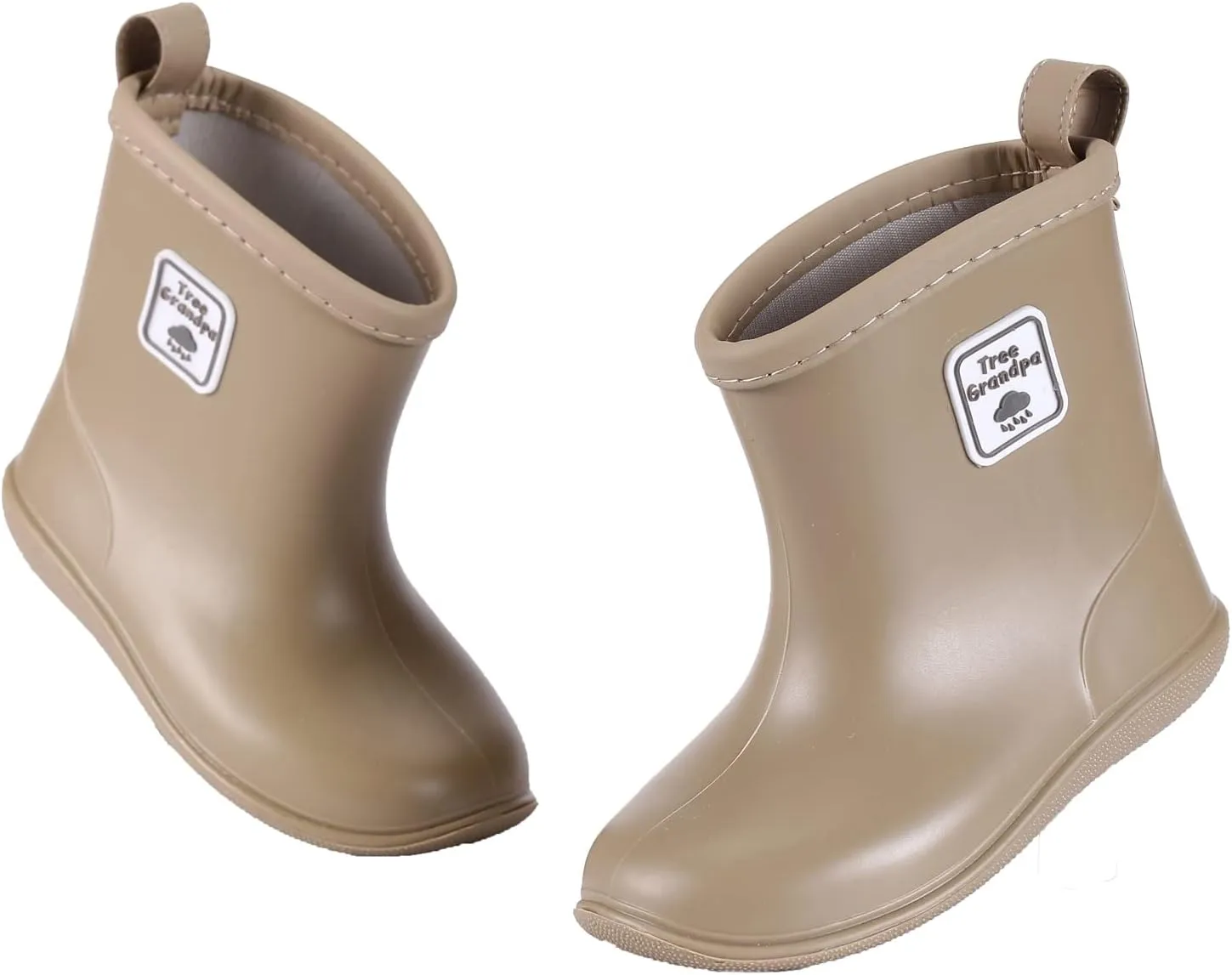 Tree Grandpa Toddler Rain Boots for Boys Girls Waterproof Baby Kids Rain Boots With Easy-on
