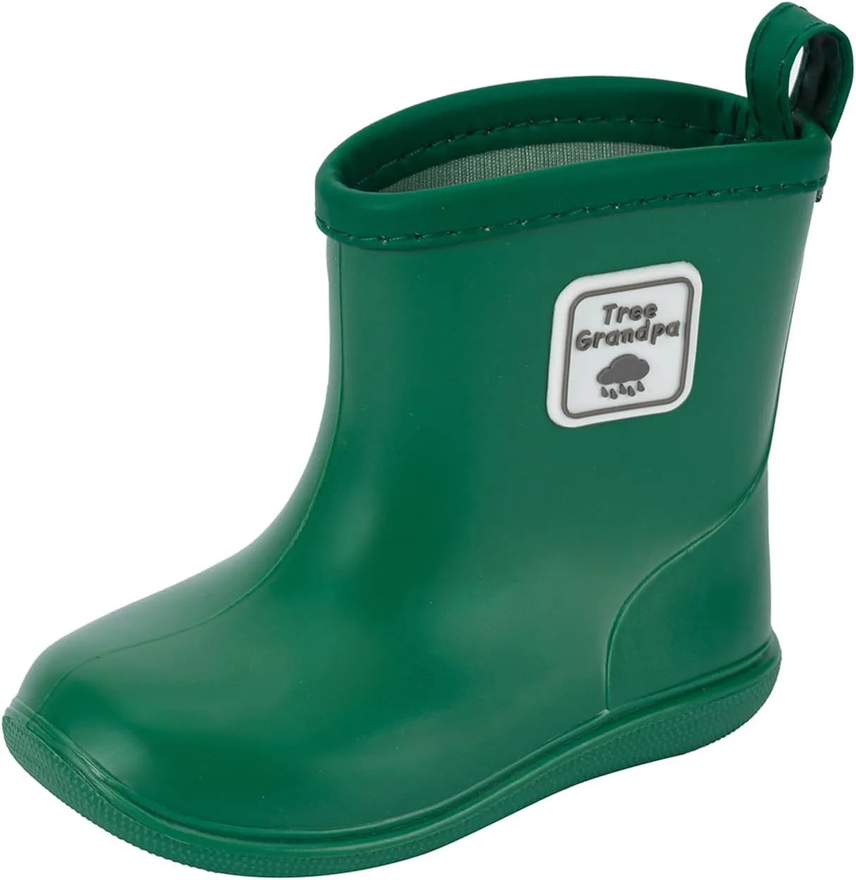 Tree Grandpa Toddler Rain Boots for Boys Girls Waterproof Baby Kids Rain Boots With Easy-on