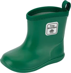 Tree Grandpa Toddler Rain Boots for Boys Girls Waterproof Baby Kids Rain Boots With Easy-on