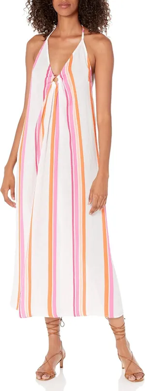 Trina Turk Women's Sweet Stripe Plunge Dress