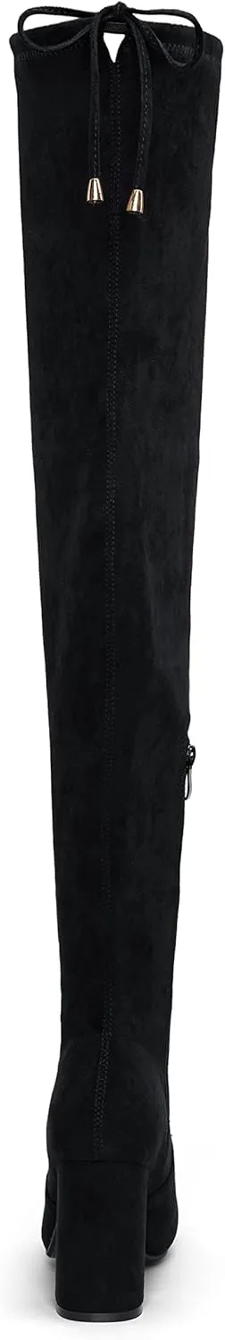 Vepose Women's 995 Over The Knee High Stylish Long 3.54Inch Square Toe Block Heel Boots