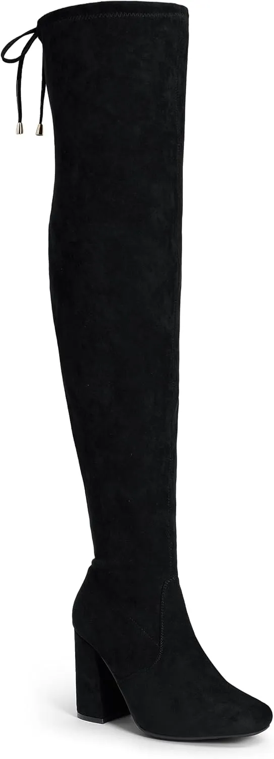 Vepose Women's 995 Over The Knee High Stylish Long 3.54Inch Square Toe Block Heel Boots