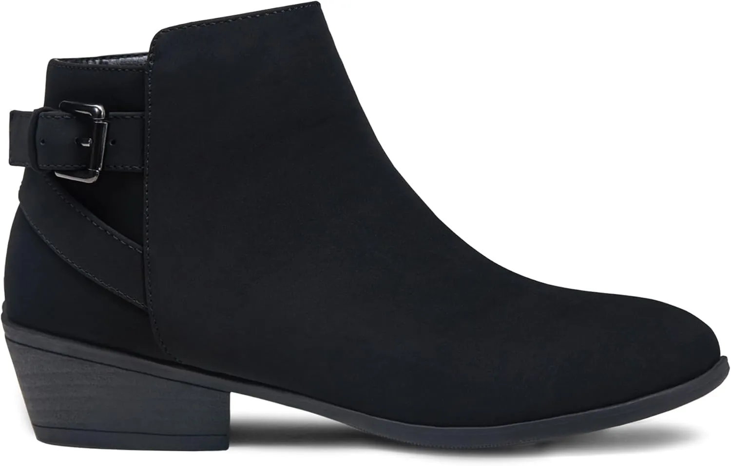 Vepose Women's Short Ankle Boots Low Heel, Western Cutout Perforated Booties