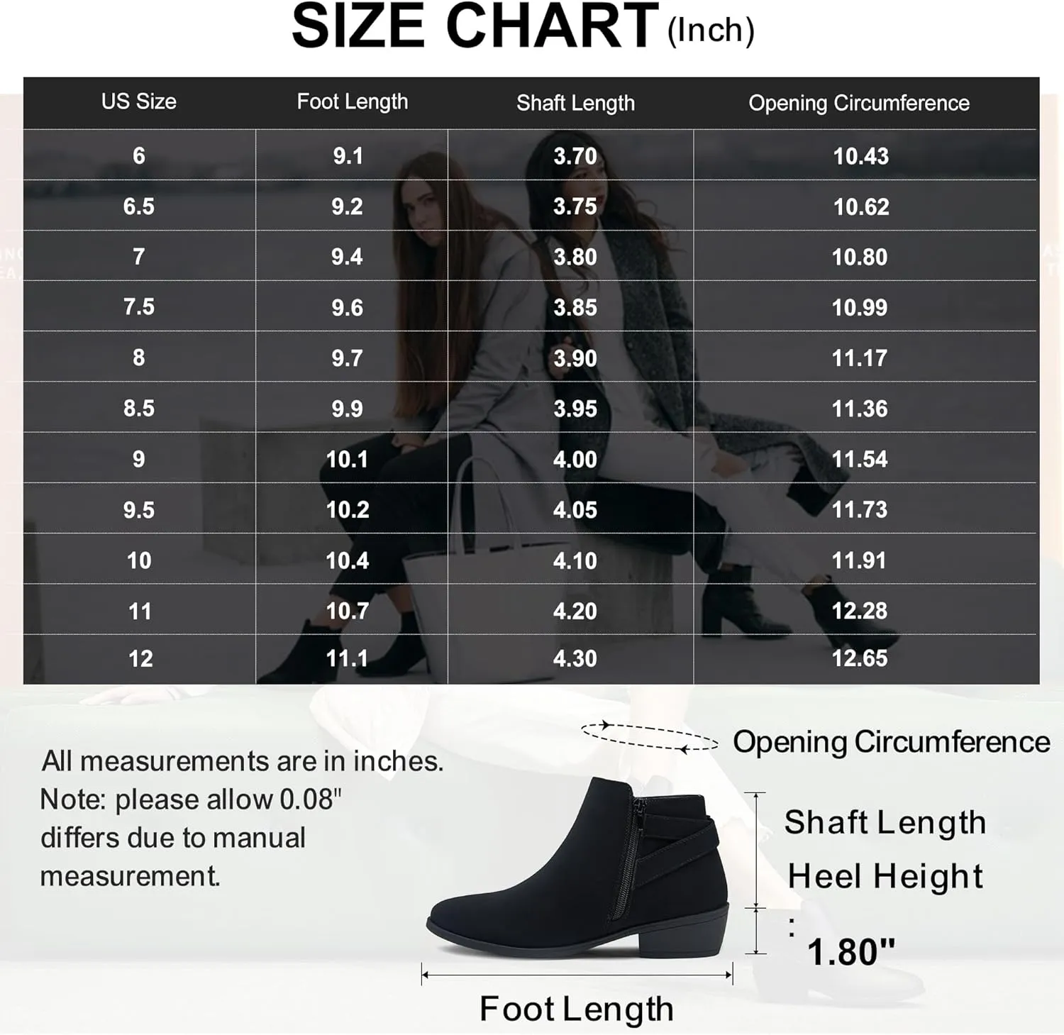 Vepose Women's Short Ankle Boots Low Heel, Western Cutout Perforated Booties