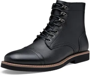 Vostey Men Boots Leather Cap Toe Casual Boots Chukka Fashion Dress Boots for Men