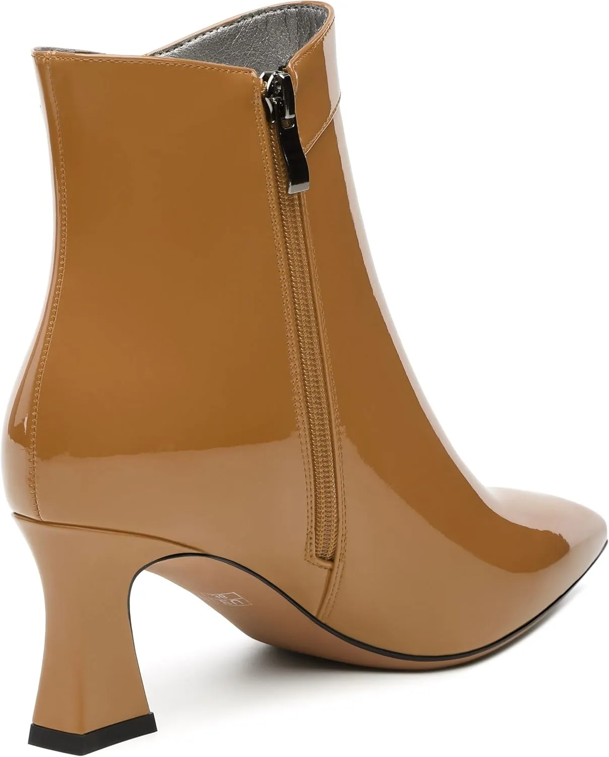 Women's ankle boots, mid heeled pointed fashion sexy boots, 2.5-inch slim high heels