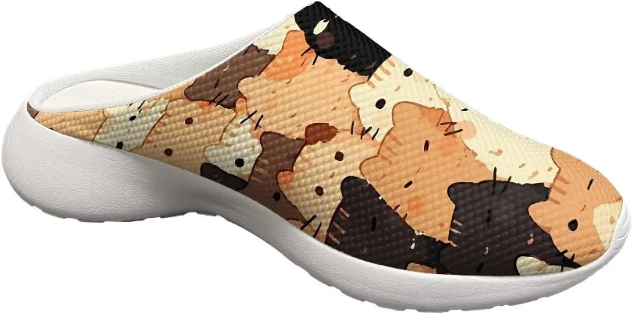 Womens Slip on Garden Clogs Shoes Casual Home Slippers Lightweight Soft Sneakers with Arch Support Size 5.5-13.5 White Sole