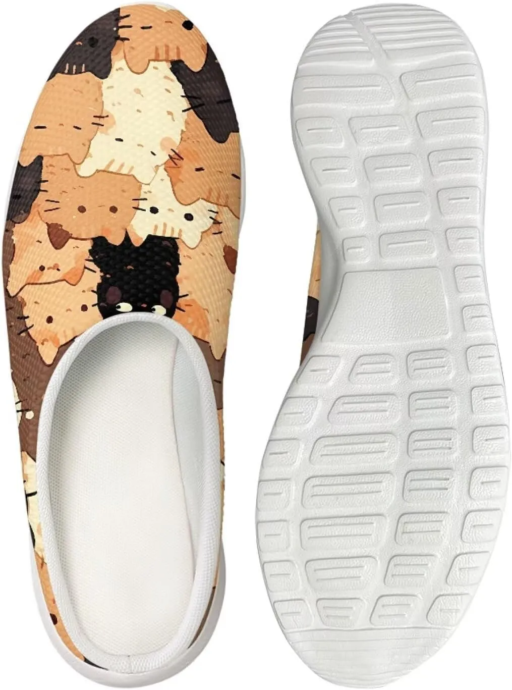 Womens Slip on Garden Clogs Shoes Casual Home Slippers Lightweight Soft Sneakers with Arch Support Size 5.5-13.5 White Sole