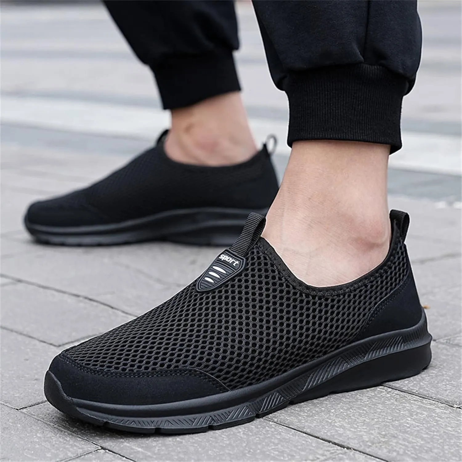 Womens Slip on Walking Shoes Comfort Lightweight Mens Running Shoes Wide Width Casual Shoes for Fall Chunky Sneakers Black Tennis Shoe Loafers Shoe