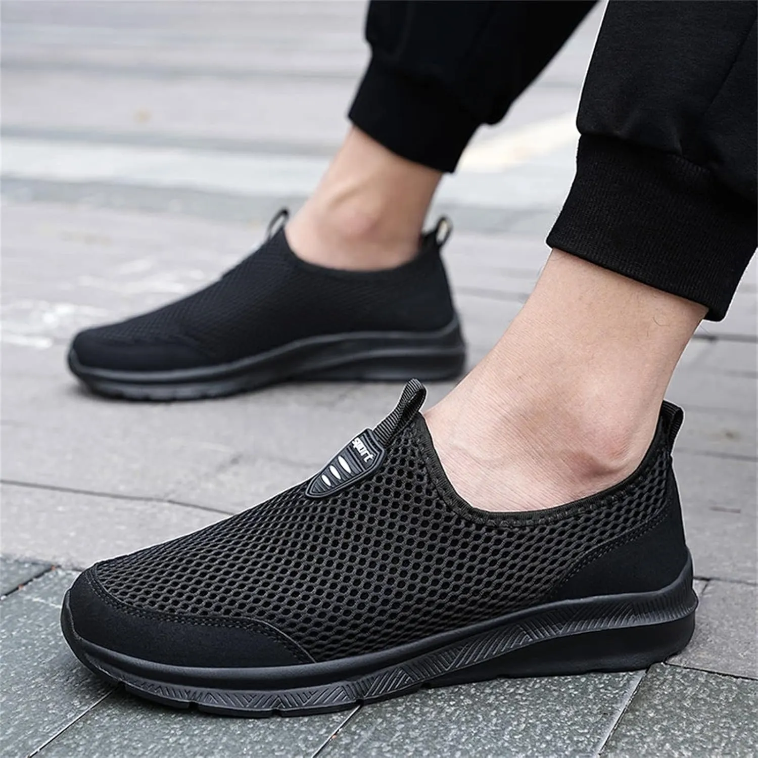 Womens Slip on Walking Shoes Comfort Lightweight Mens Running Shoes Wide Width Casual Shoes for Fall Chunky Sneakers Black Tennis Shoe Loafers Shoe