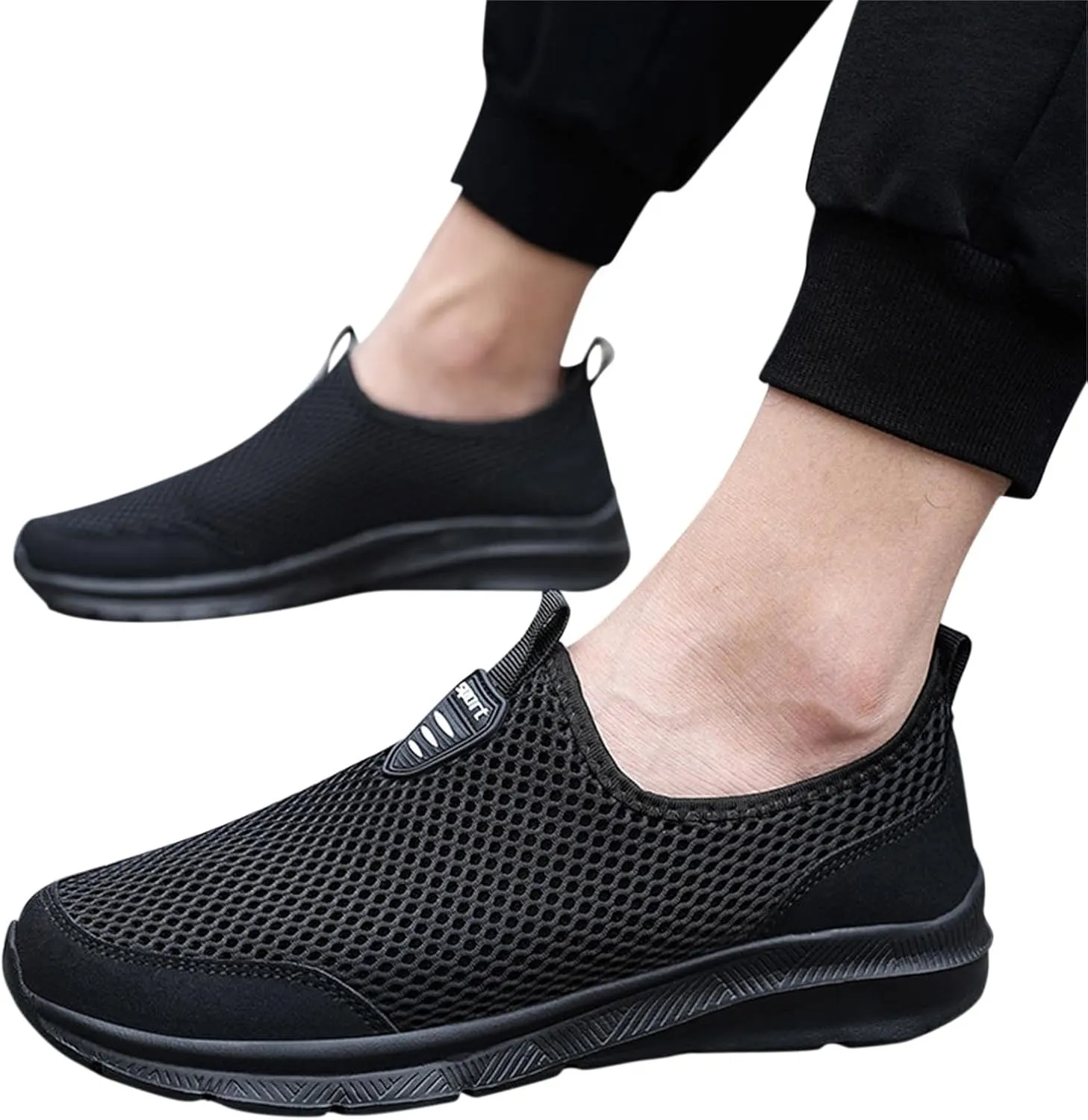 Womens Slip on Walking Shoes Comfort Lightweight Mens Running Shoes Wide Width Casual Shoes for Fall Chunky Sneakers Black Tennis Shoe Loafers Shoe