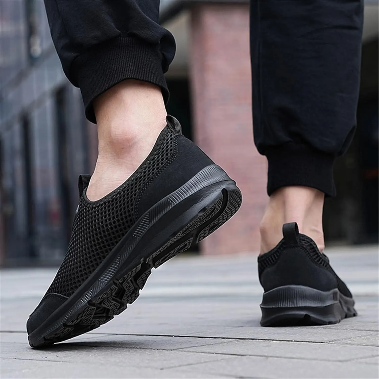 Womens Slip on Walking Shoes Comfort Lightweight Mens Running Shoes Wide Width Casual Shoes for Fall Chunky Sneakers Black Tennis Shoe Loafers Shoe