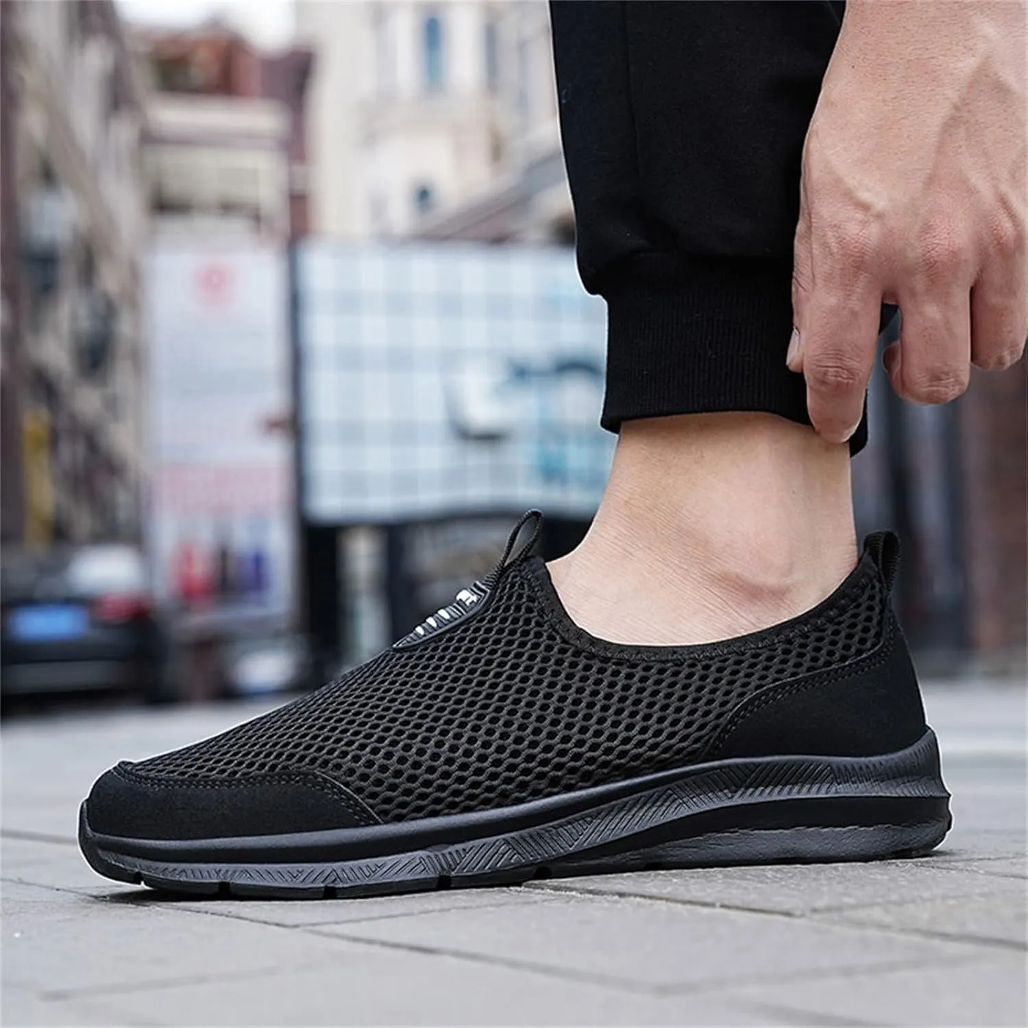Womens Slip on Walking Shoes Comfort Lightweight Mens Running Shoes Wide Width Casual Shoes for Fall Chunky Sneakers Black Tennis Shoe Loafers Shoe