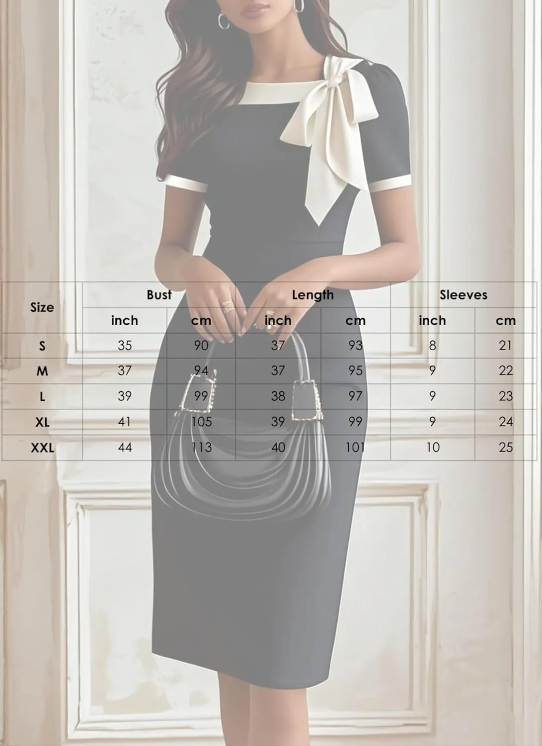 Women's Summer Dress Elegant Crew Neck Short Sleeve Slim FIt Office Wear Cocktail Party Casual Mini Dress