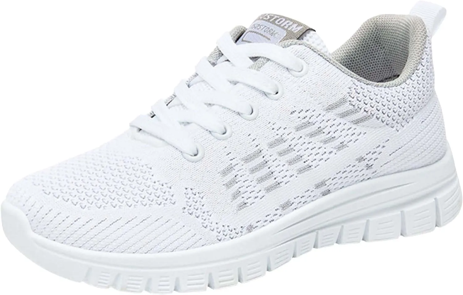 ZSpzx Summer Walking Shoes for Women Mesh Knit Breathable Running Sneakers Comfy Lightweight Non Slip Air Cushioned Daily Wear Arch Support Shoe Fashionable Mesh Ladies Casual Platform Footwear